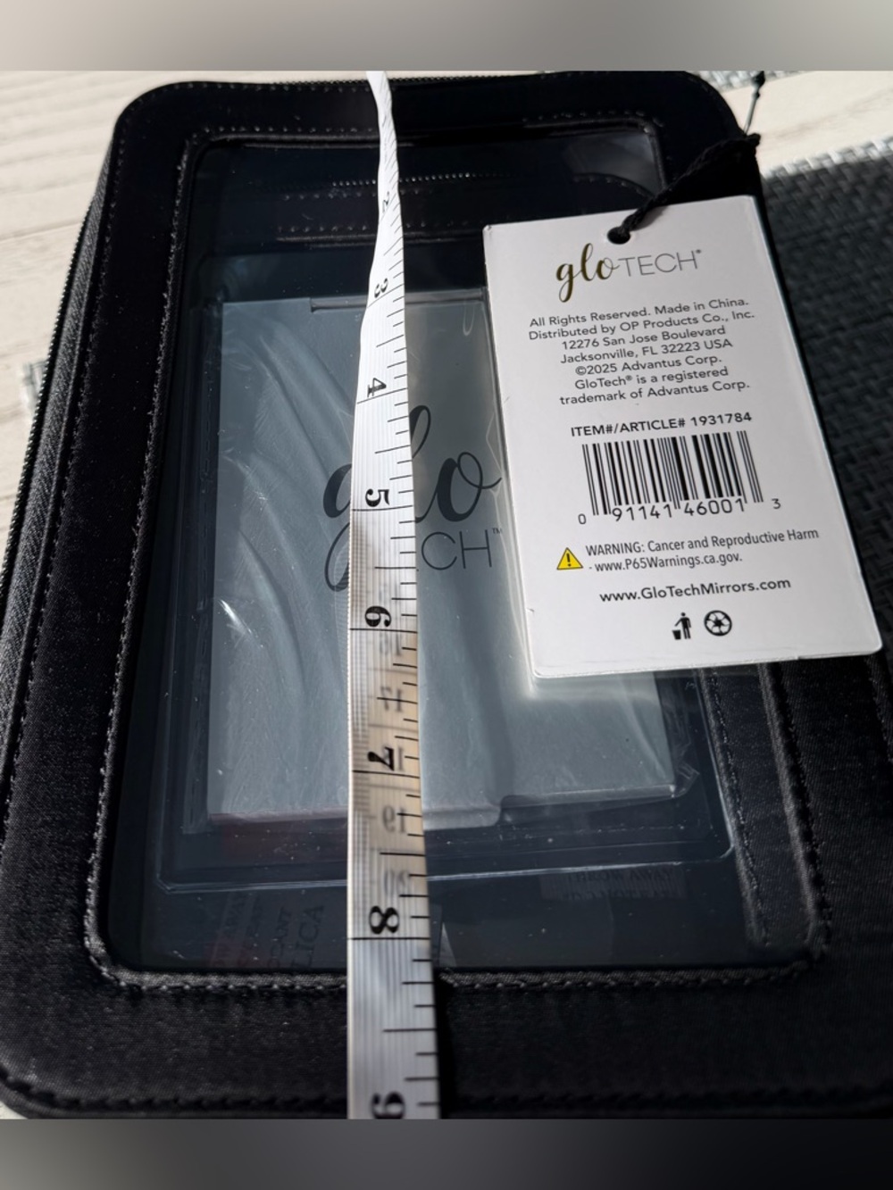 Glo Tech 3-piece cosmetic bag duo and compact mirror set NWT - Picture 4 of 9